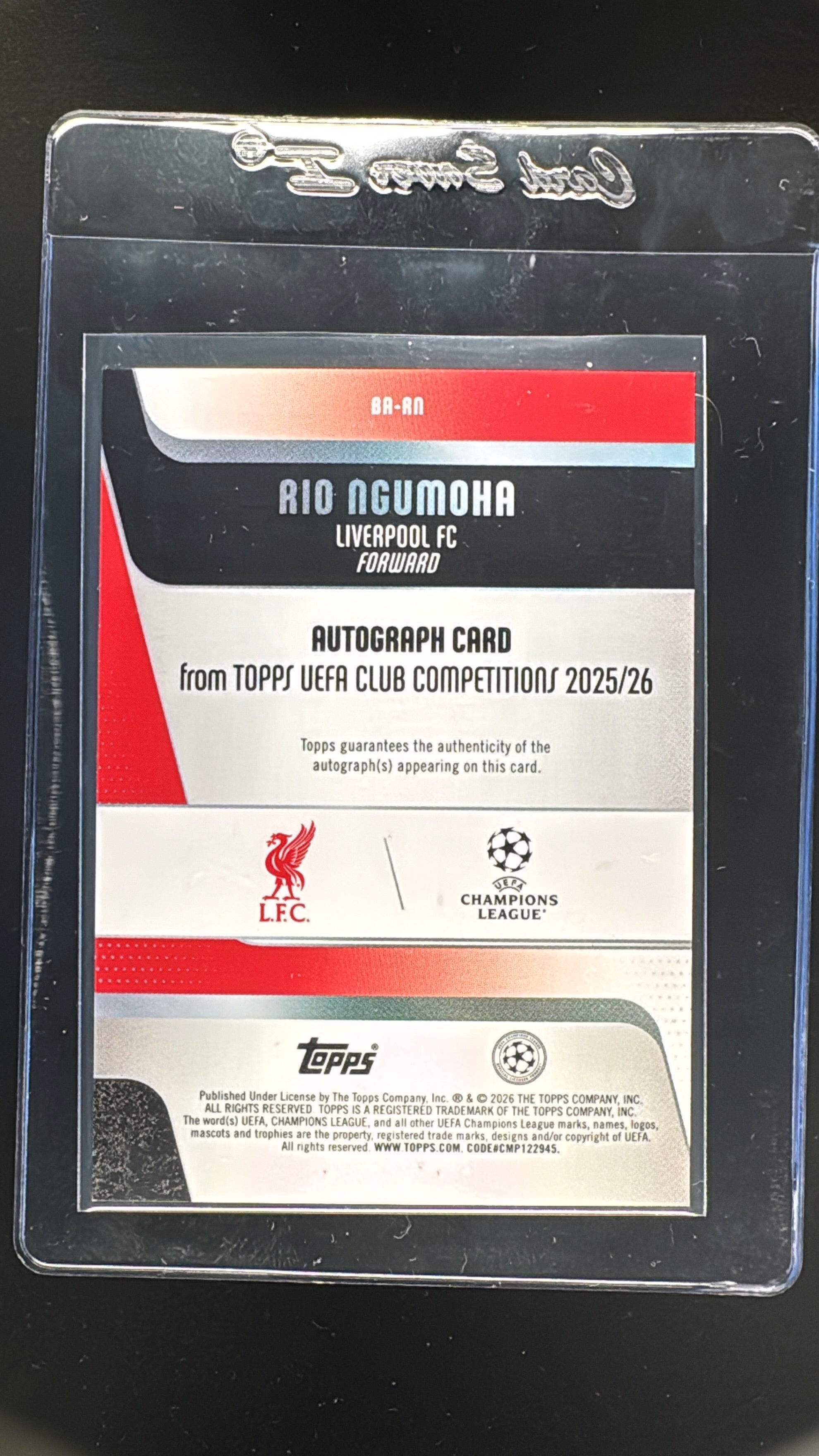 Rio Ngumoha Topps /10 Sticker Auto