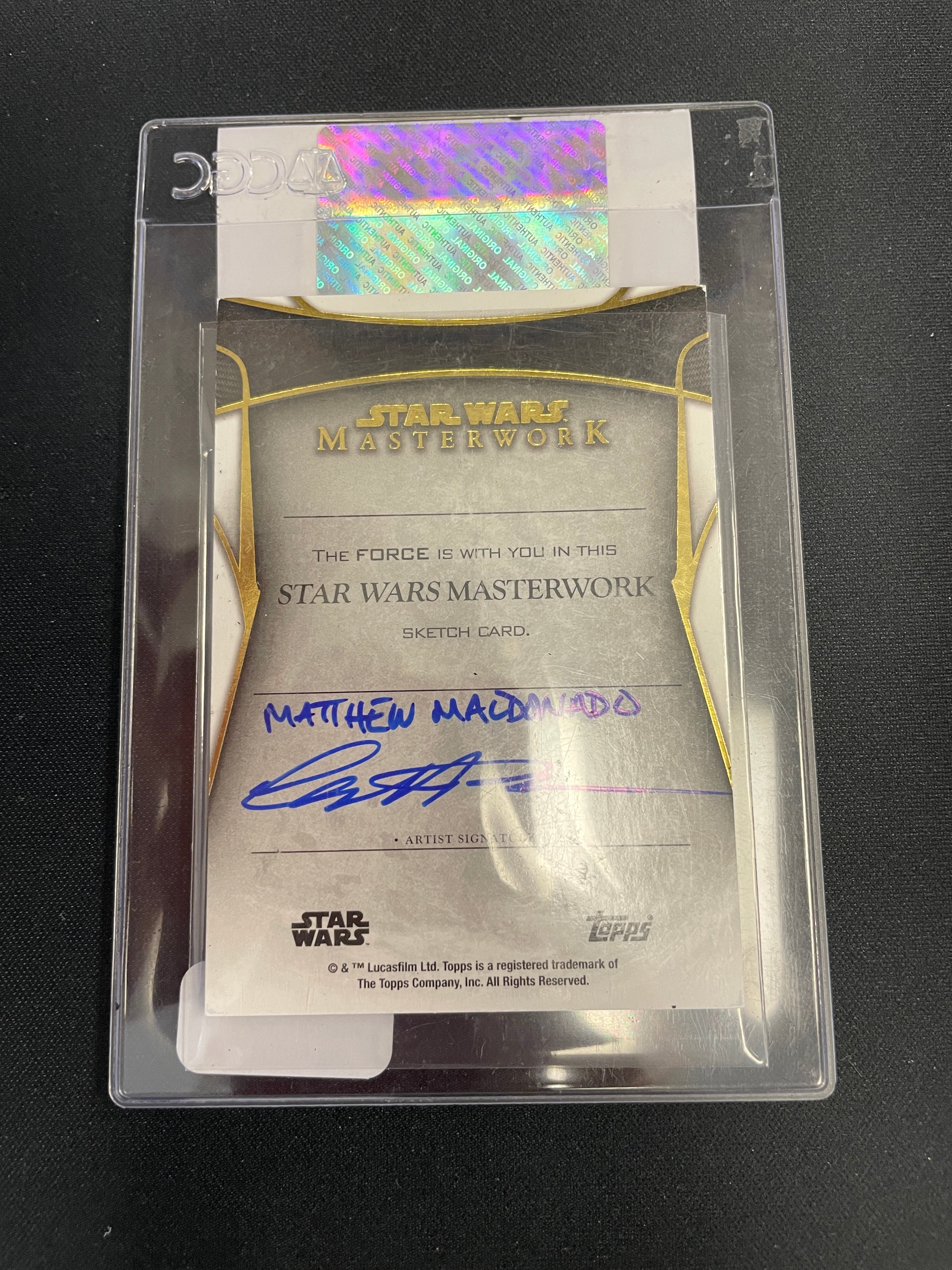 2025 Topps Star Wars Masterwork Artist Sketch Card Kylo Ren Matt Maldonado AUTO 1/1 #1 CGC AUTH