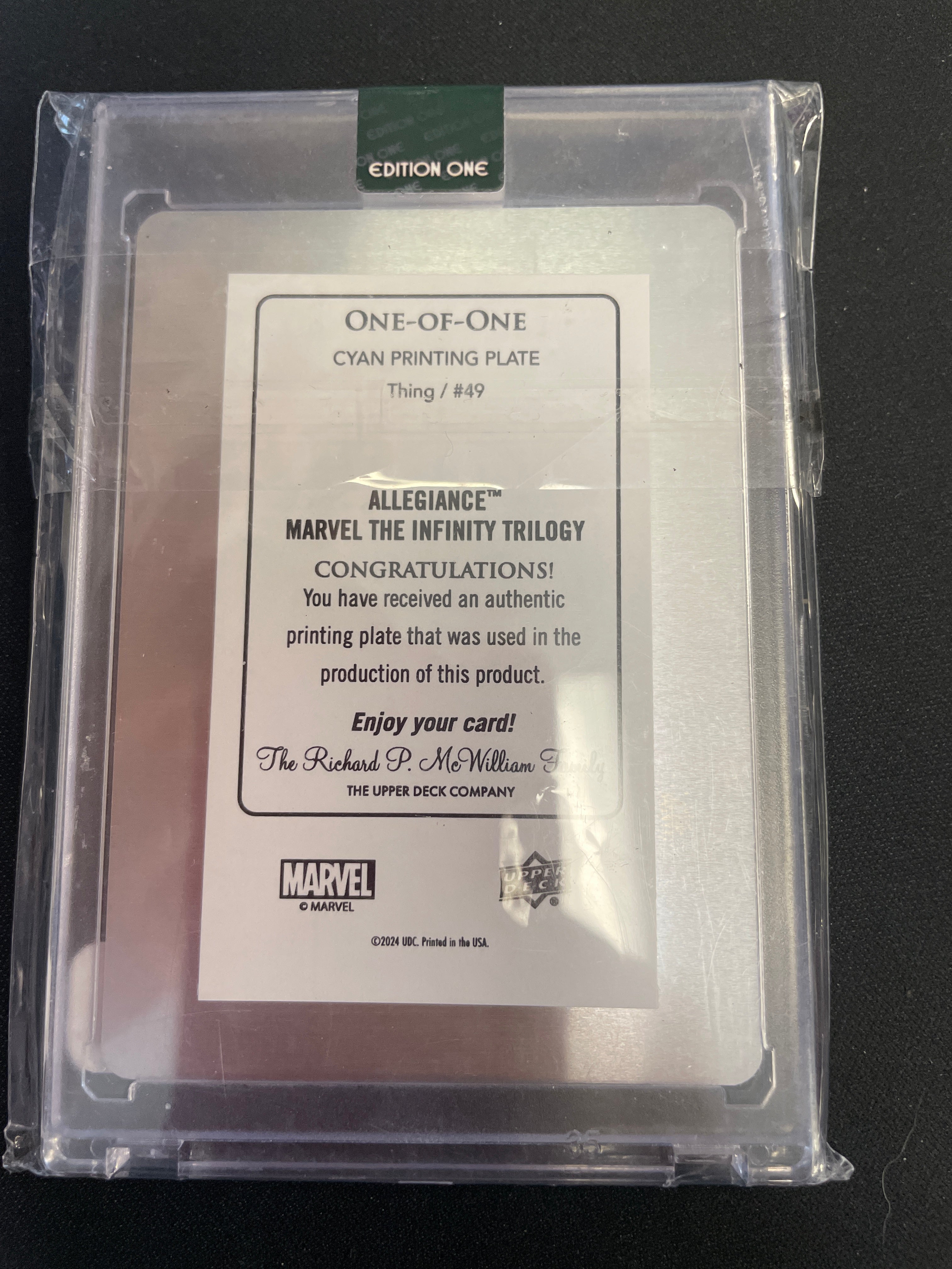 The Thing /1 Printing plate