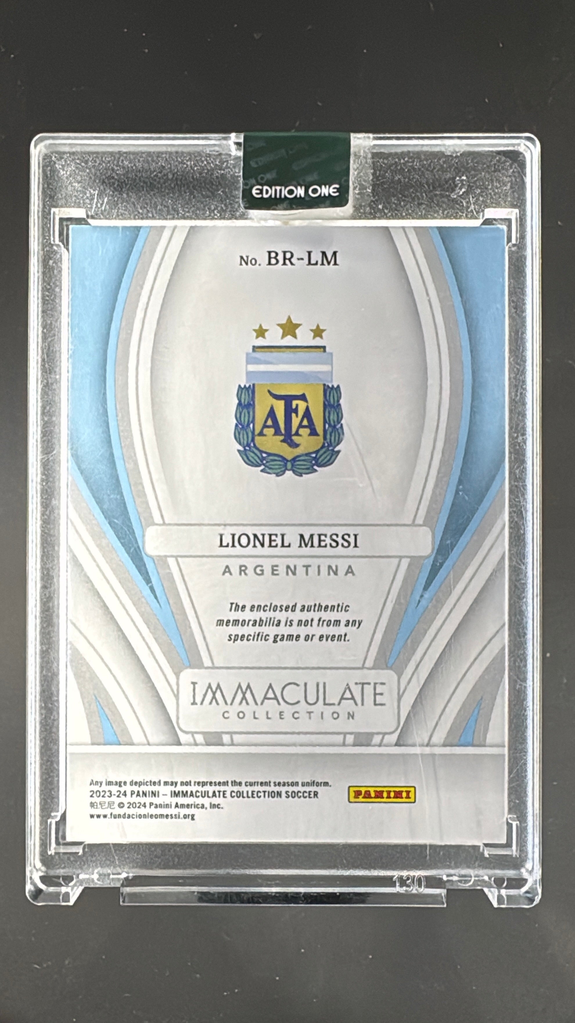 Lionel Messi Argentina Immaculate 1/1 Patch