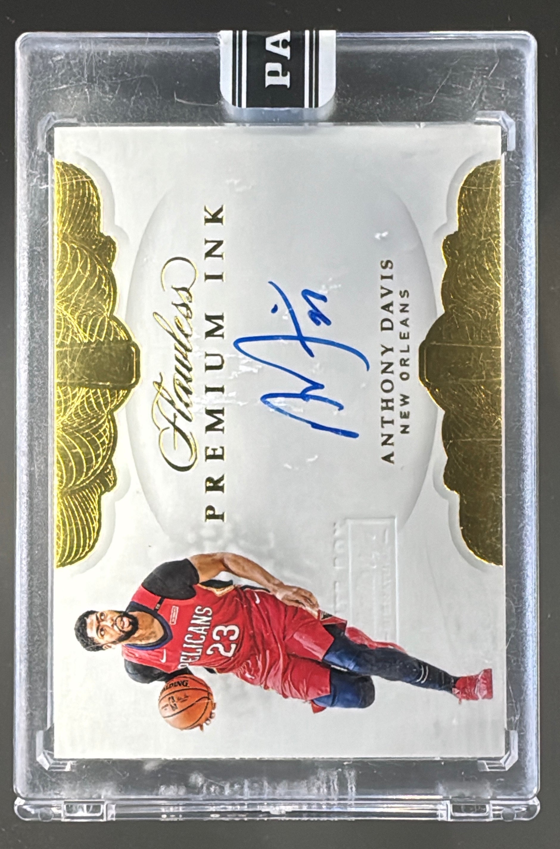 2018 Panini Flawless Premium Ink White Box Anthony Davis AUTO 1/1 #PI-ADV