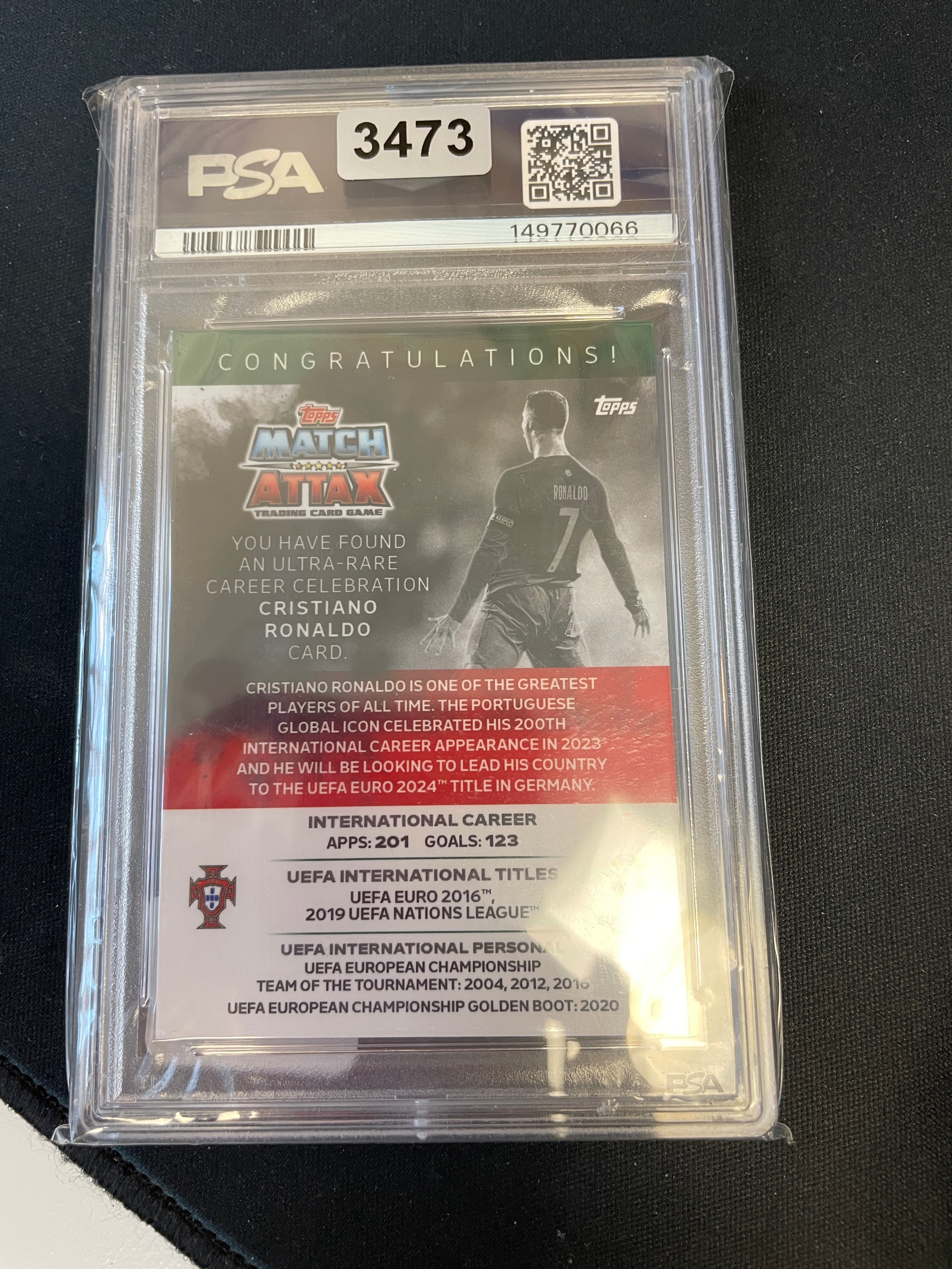 2024 Cristiano Ronaldo Career Celebrations PSA 10