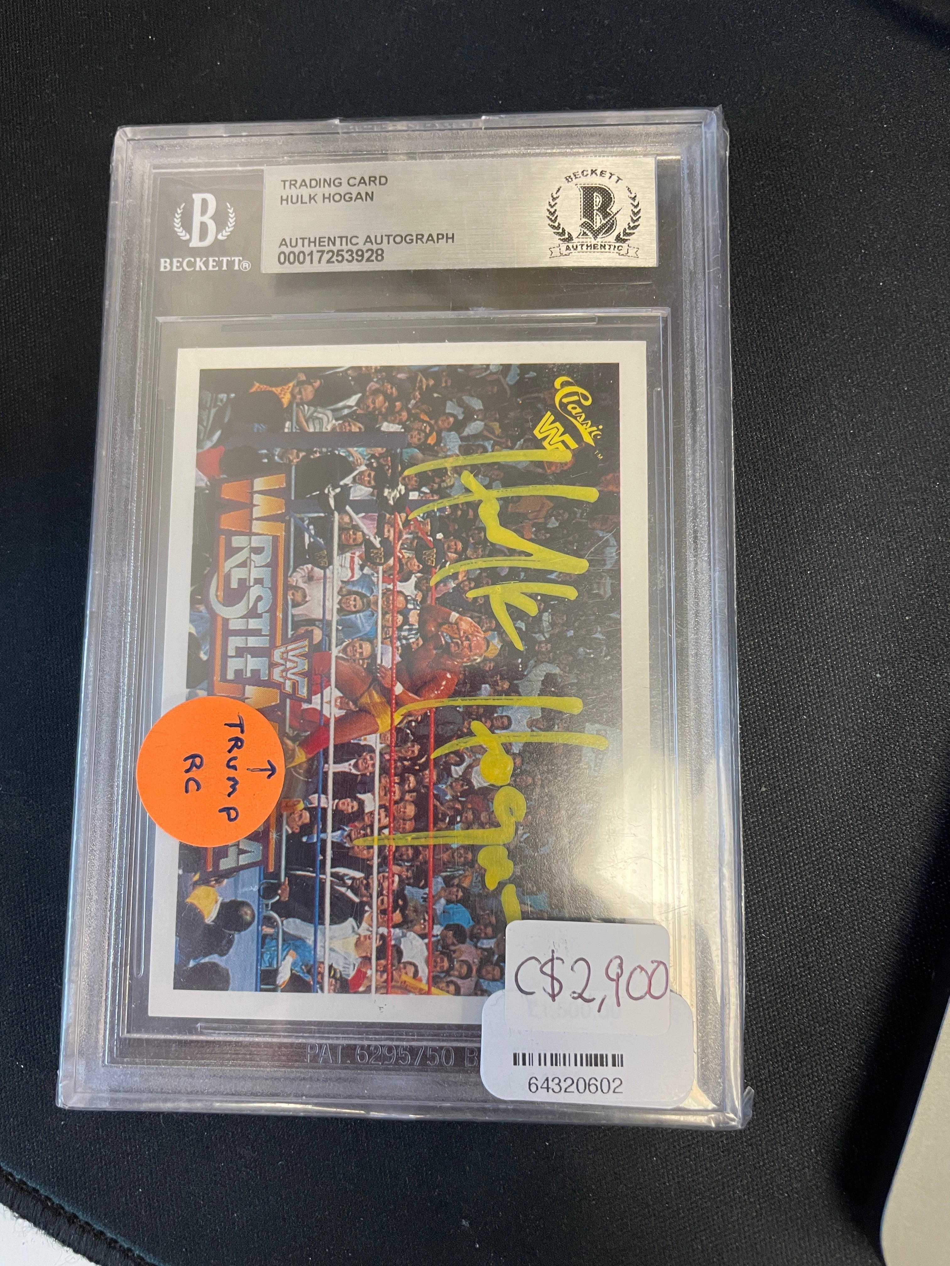 Hulk Hogan - trump front row - auto - becket auto authenticated
