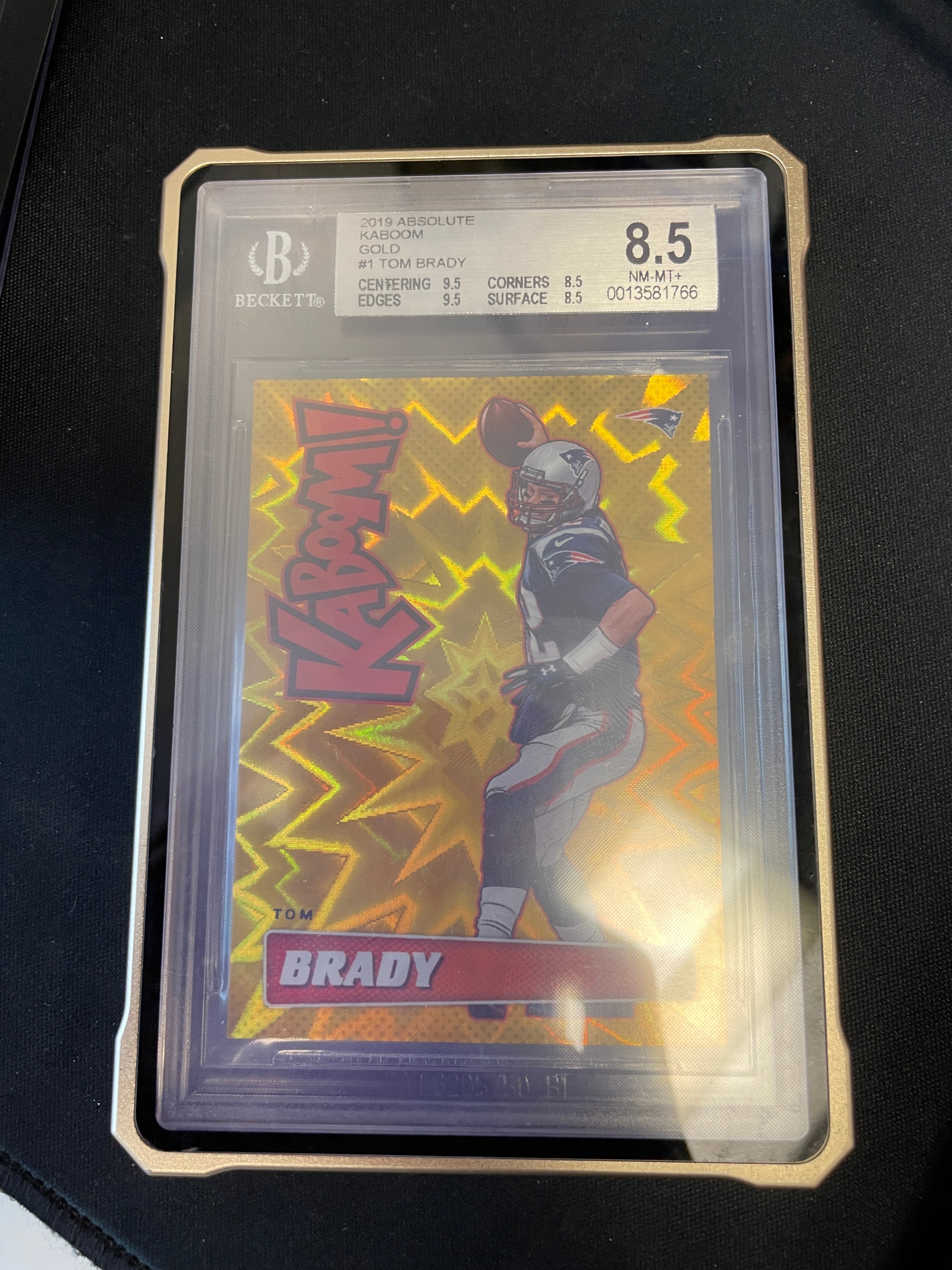 Tom Brady BGS 8.5 Gold Kaboom