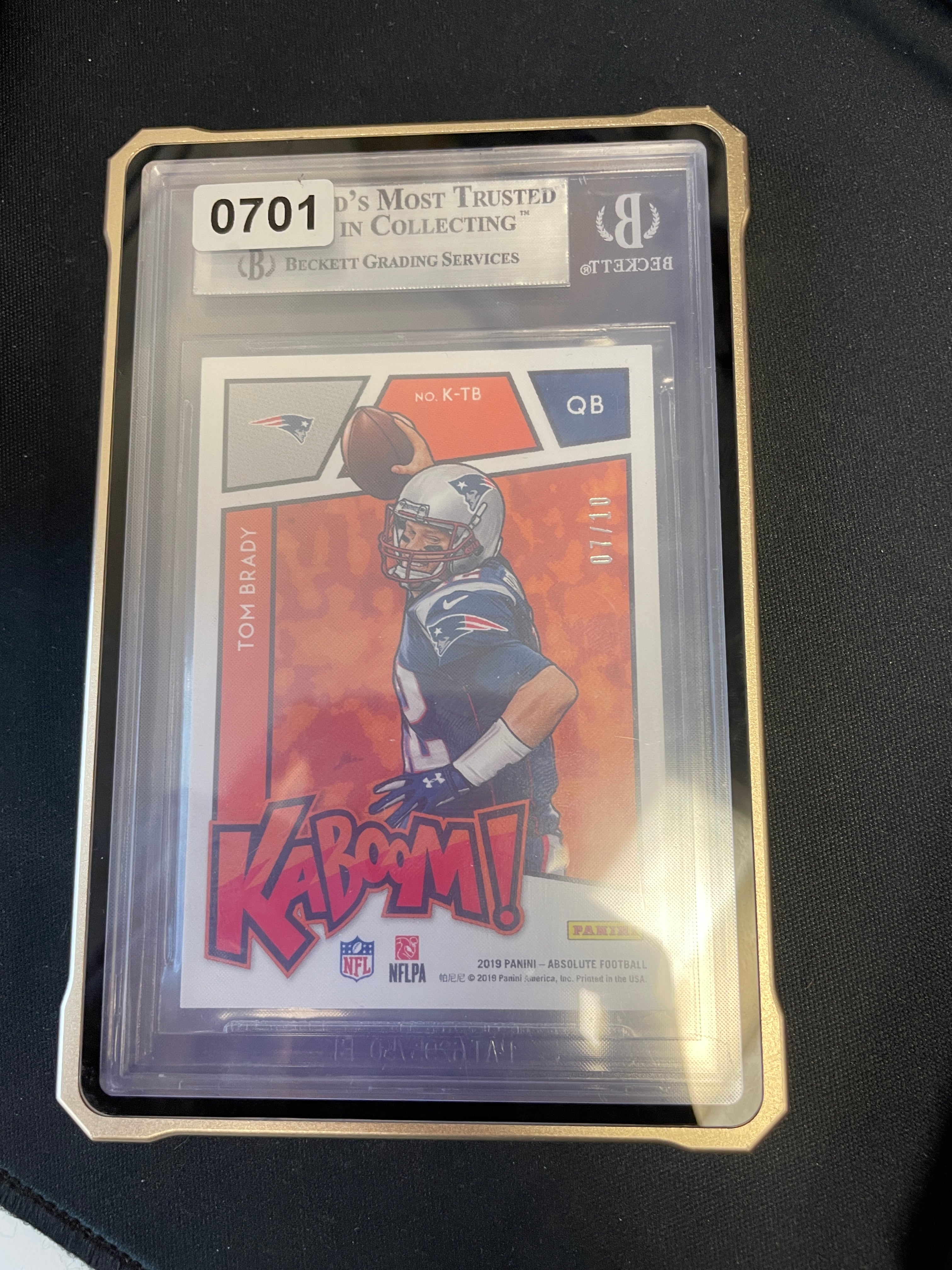 Tom Brady BGS 8.5 Gold Kaboom