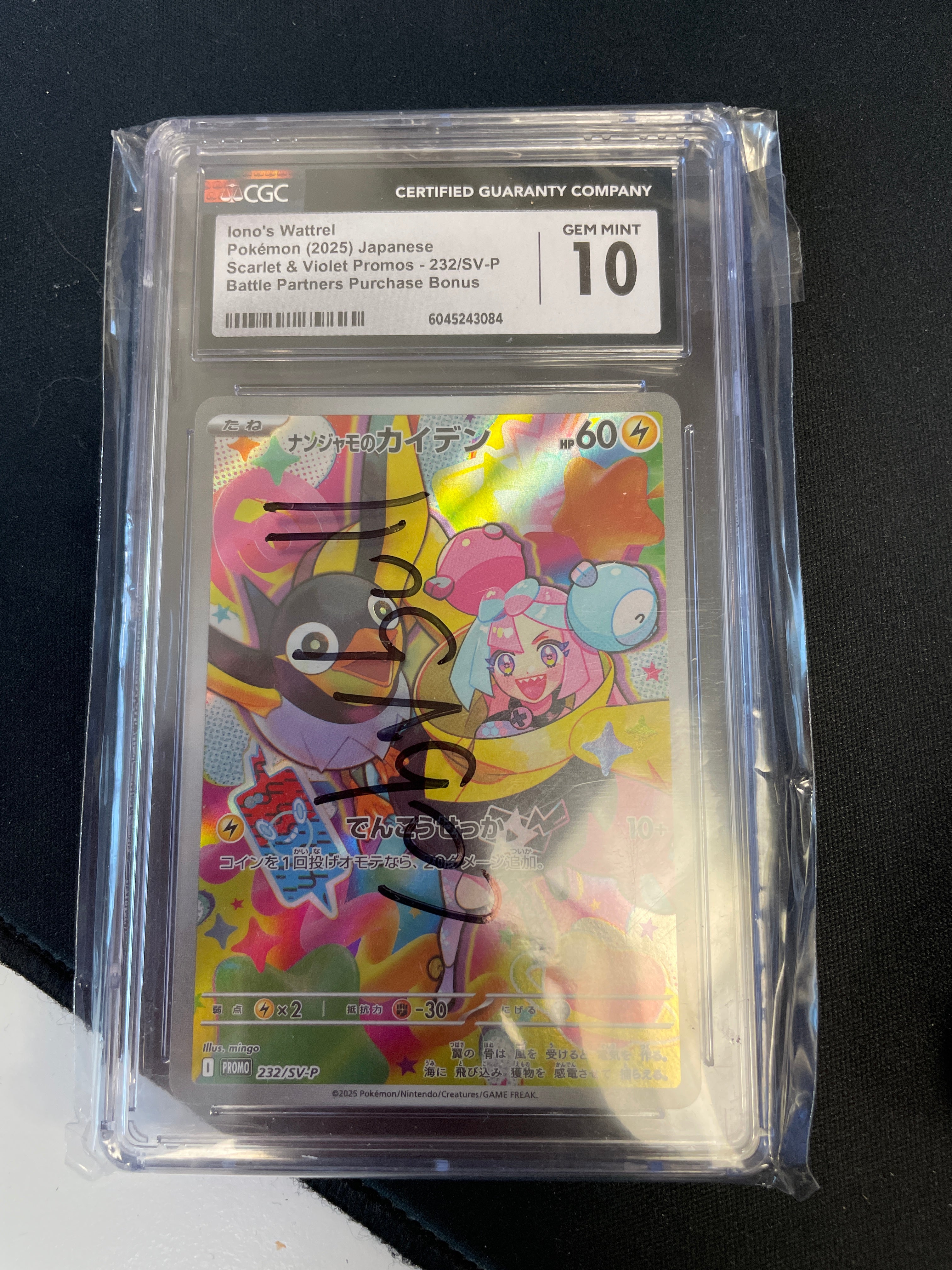 Iono's Wattrel Pokémon 2025 Japanese CGC GEM MINT 10