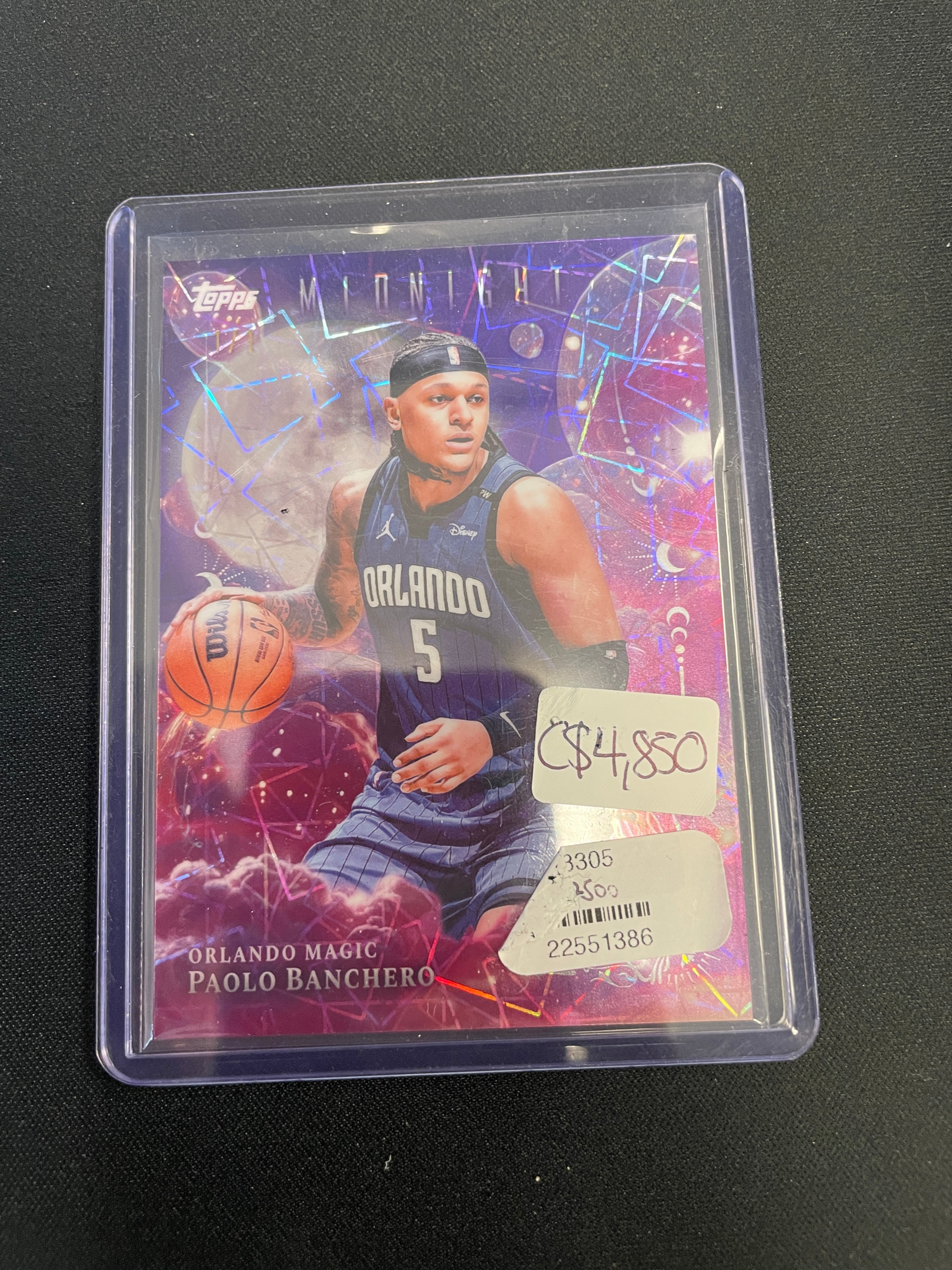 2025-26 Topps Chrome Sapphire Paolo Banchero Padparadscha Refractor #1/1 Magic