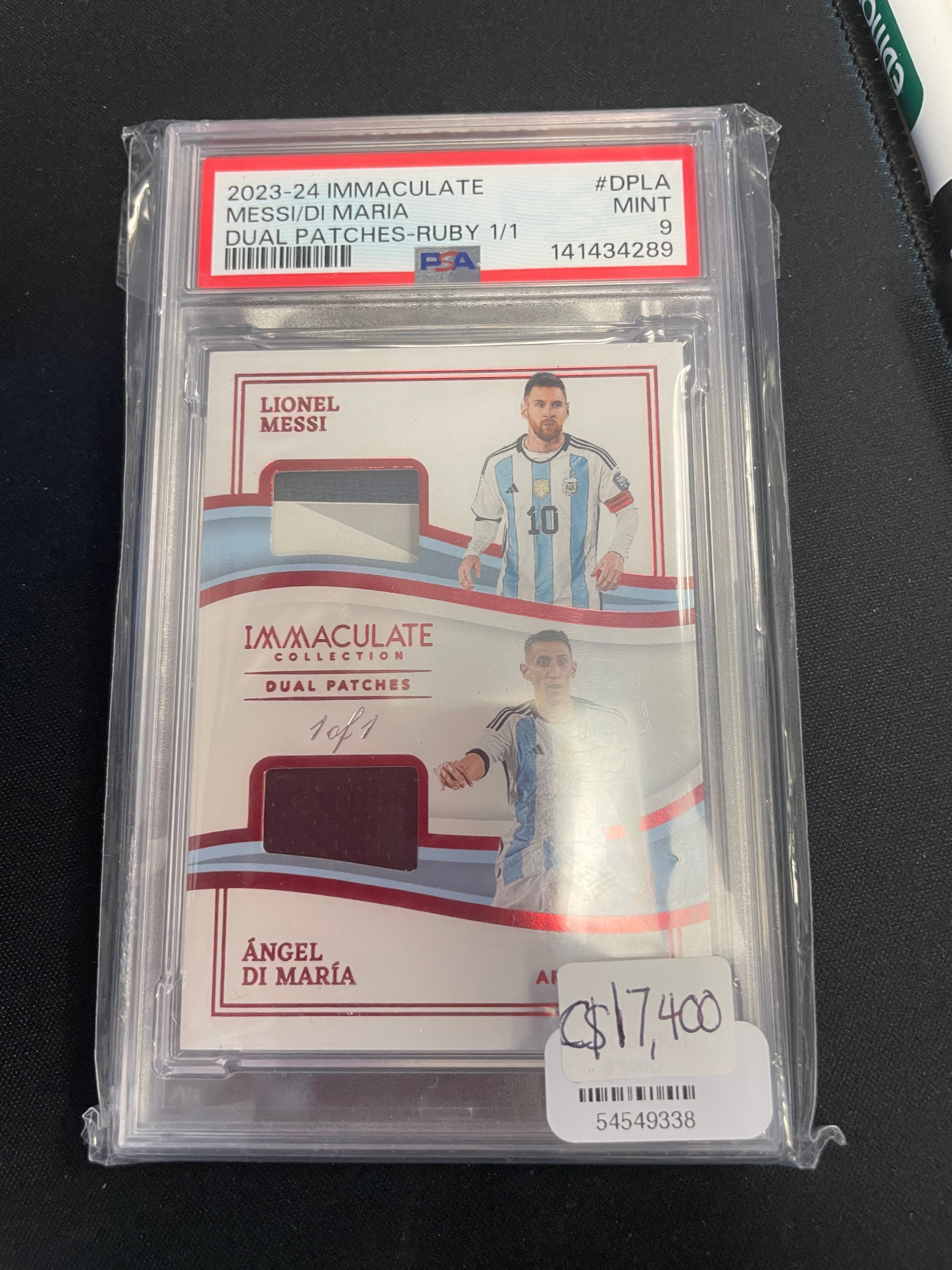 Messi & Di Maria /1 Immaculate Patch Qatar 2023 PSA 9