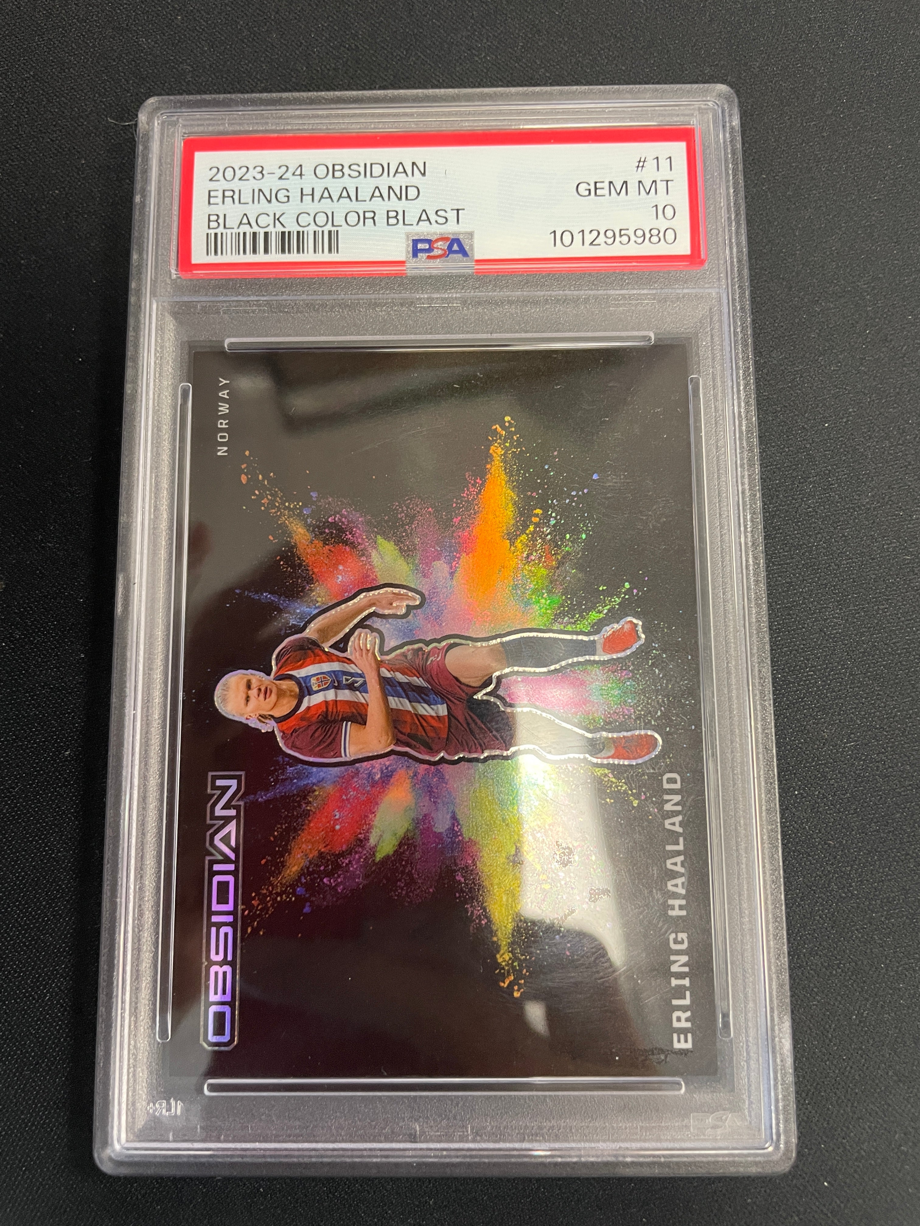 Erling Haaland PSA 10 Color Blast