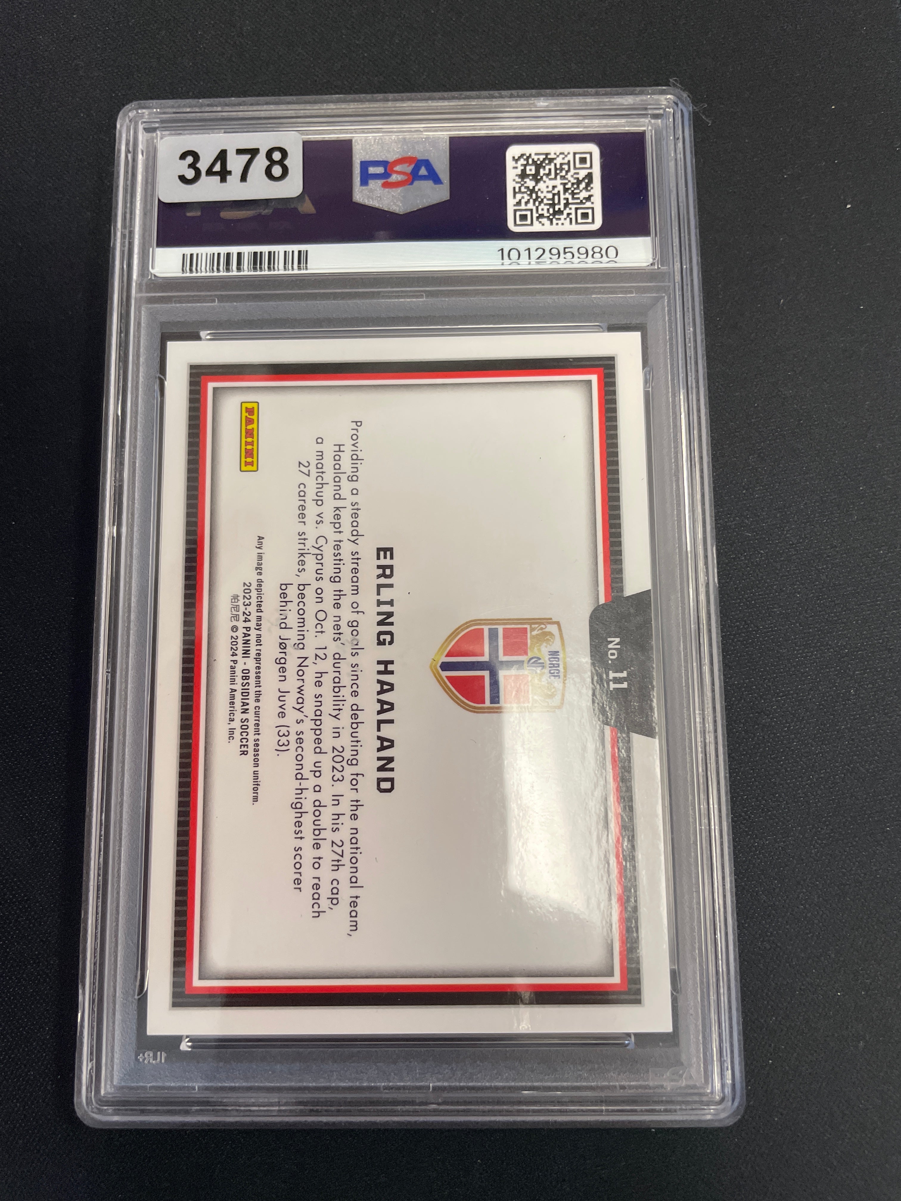 Erling Haaland PSA 10 Color Blast