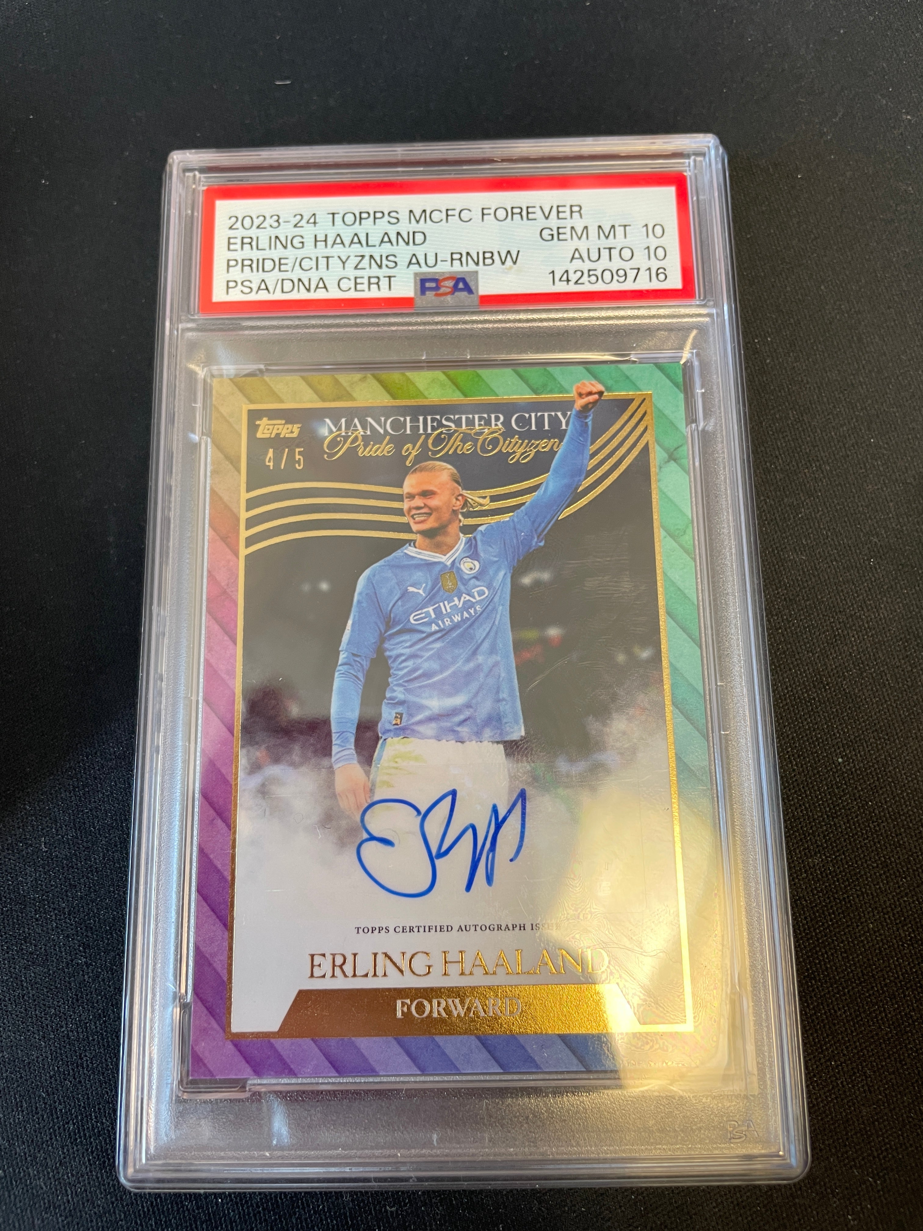 Erling Haaland /5 MCFC Forever PSA 10/Auto 10