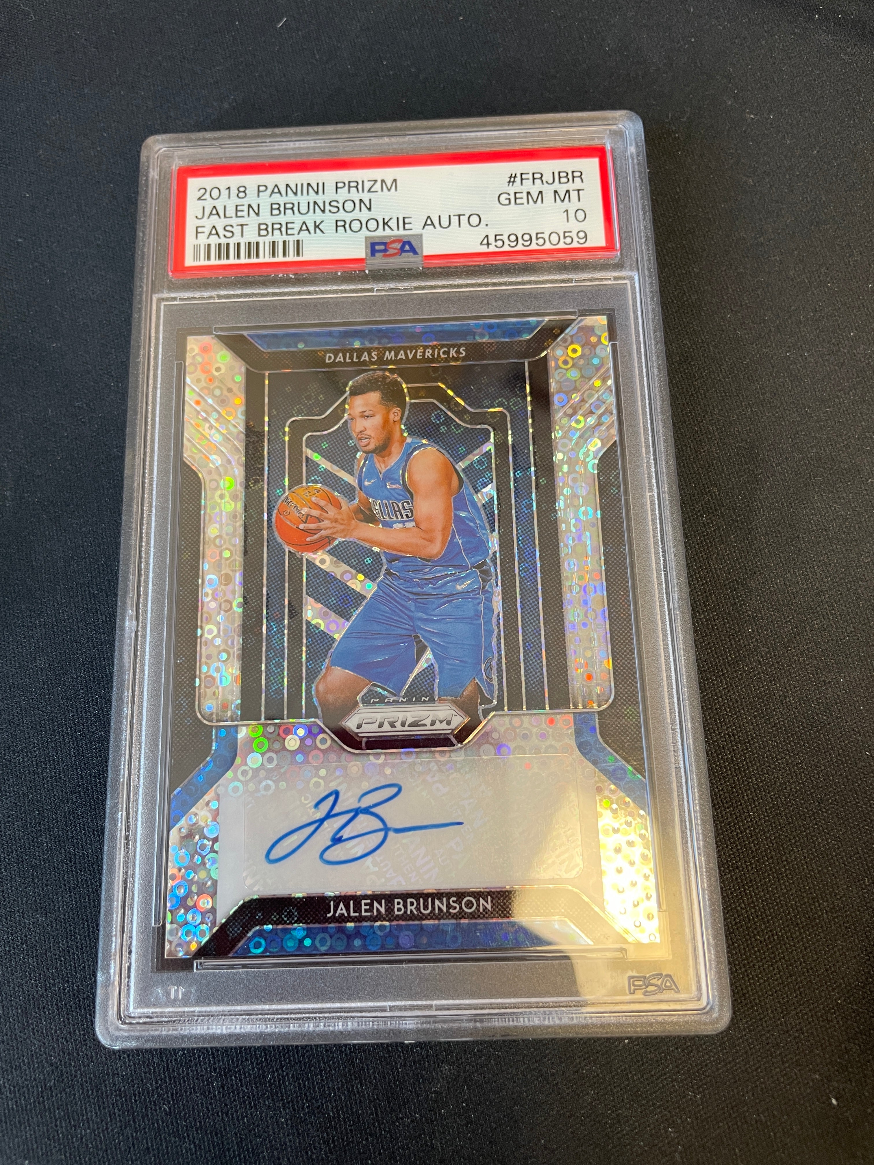 Jalen Brunson Fast Break RC Auto PSA 10 2018