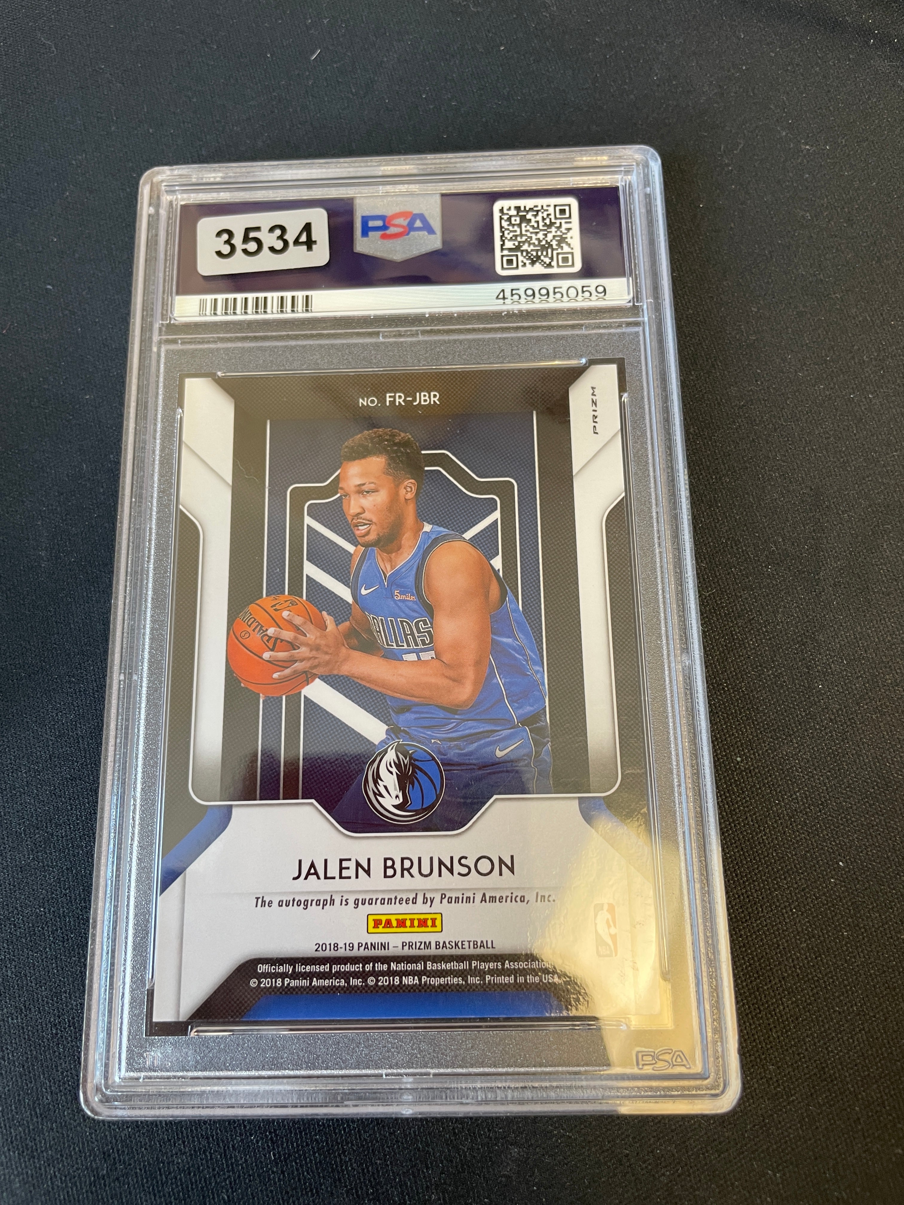Jalen Brunson Fast Break RC Auto PSA 10 2018
